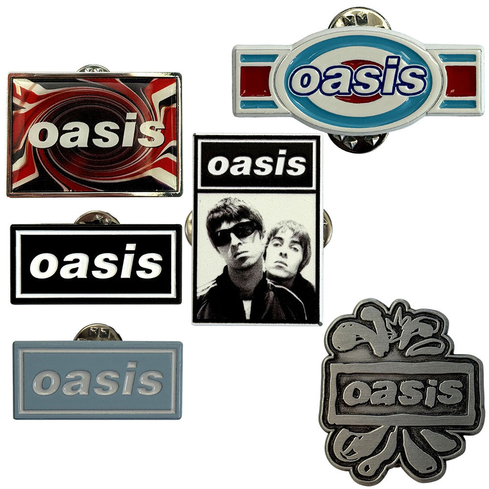 Oasis Limited Edition Collectable Pin Badge Set