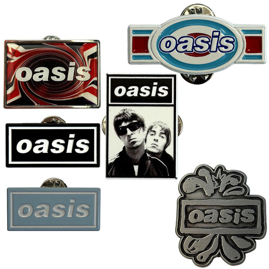 Oasis Limited Edition Collectable Pin Badge Set