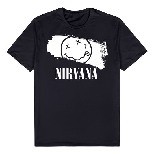 Nirvana Mono Smiley Brush Tee